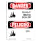 Signmission OSHA Danger Sign, 10" Height, Rigid Plastic, Forklift Traffic Be Alert Bilingual, VJ-1265 OS-DS-P-710-VJ-1265 - alternate 1